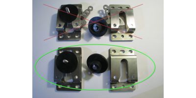Quick exchange bracket without lever, pair