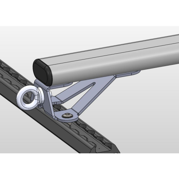 Roof rack foot asymm. H40 black