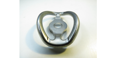 Strap plate double, stainless steel