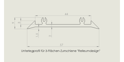 Bottom profile for airline rail "Relleumdesign"