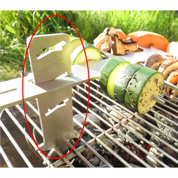holding bracket for mini BBQ grate