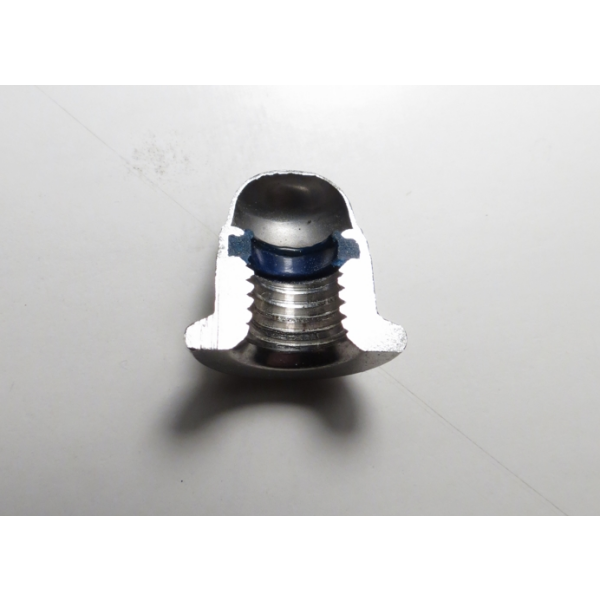10x M8 stainless steel cap nut, smooth flange, plastic anti loosening ring