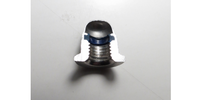 10x M8 stainless steel cap nut, smooth flange, plastic anti loosening ring