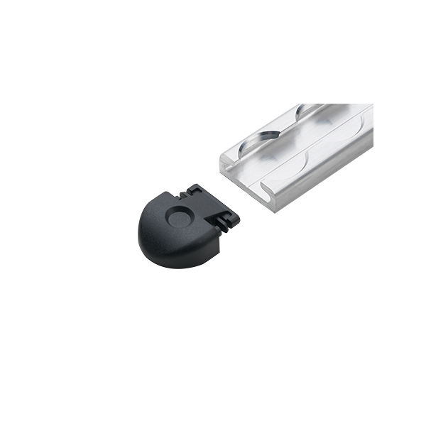 End cap for ailine rail "mini", black
