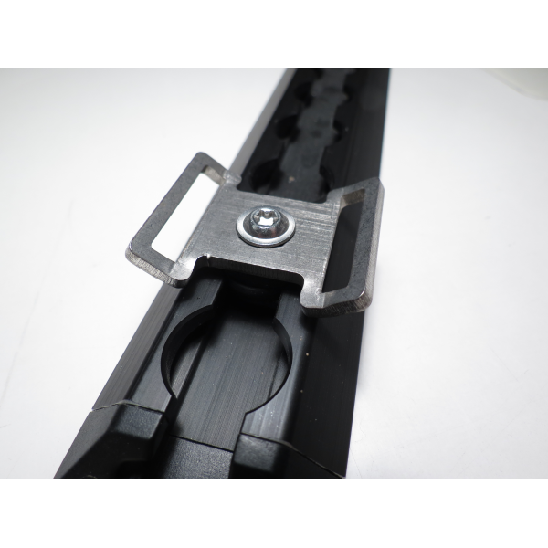Twist-Fitting "double strap" for airline rails