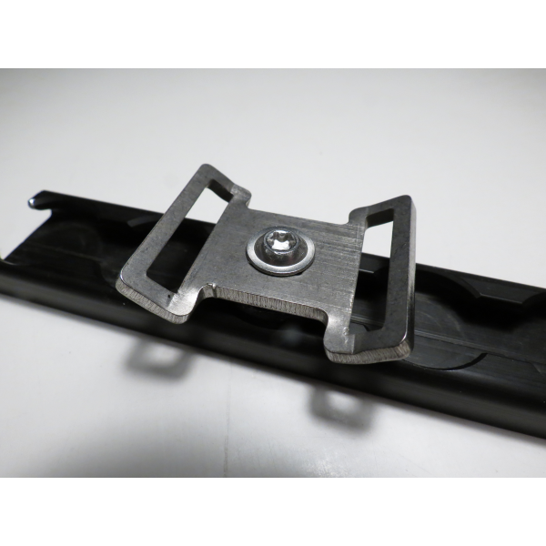Twist-Fitting "double strap" for airline rails
