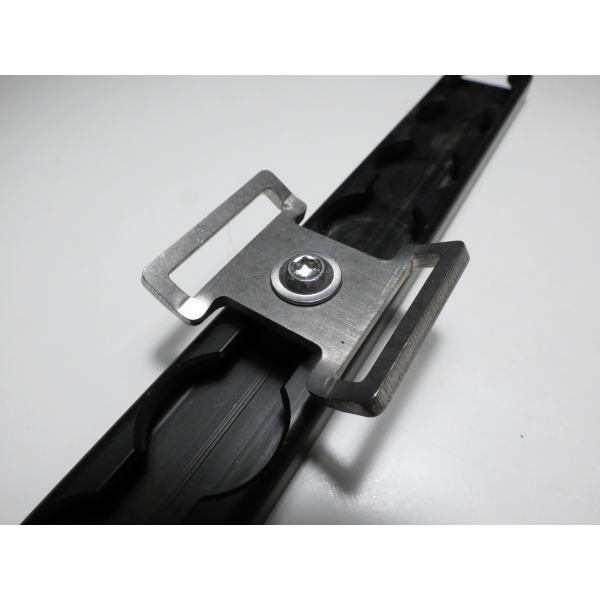 Twist-Fitting "double strap" for airline rails
