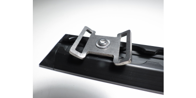 Twist-Fitting "double strap" for airline rails