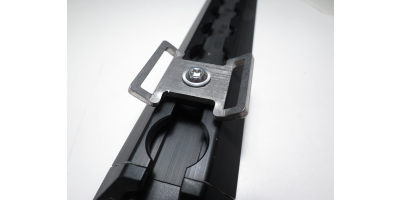 Twist-Fitting "double strap" for airline rails