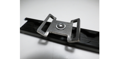 Twist-Fitting "double strap" for airline rails