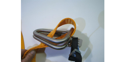 Recovery shackle for straps