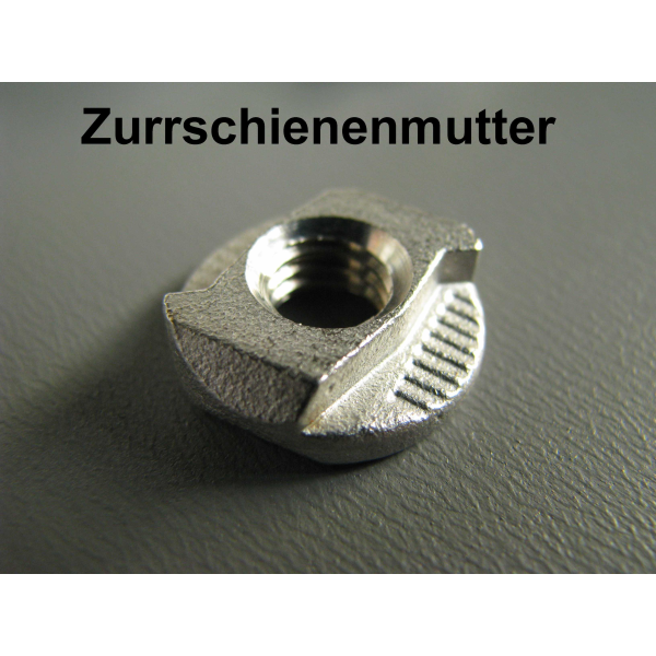 Abverkauf Set: Zurrschienenmutter Gussversion VA M8 + Clip schmal