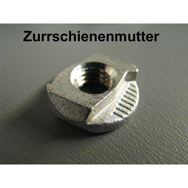 Set: Zurrschienenmutter 2.0 VA M8 + Clip schmal