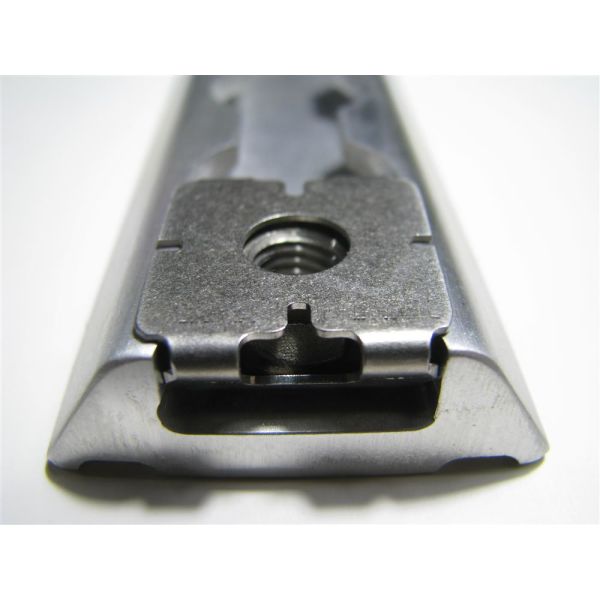 Airline rail nut stainless steel M8 + clip small